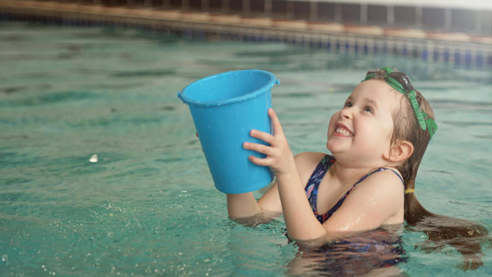 Little girl in pool Little girl in pool