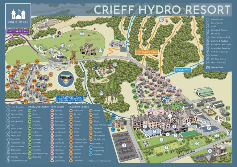Crieff Hydro Self Catering Map